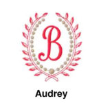 A red and white logo with the letter b.