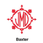A red cross with the letters jmd and baxter