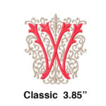 A red and white letter w with the words " classic 3. 8 5 ".