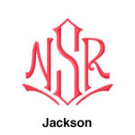A red logo with the letters nsr and jackson