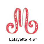 A red and white letter m with the name lafayette