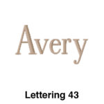 A wood type font that is called avery.