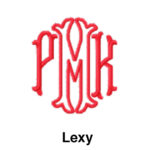 A red monogram is shown on lexy.