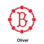 A red circle with the letter b in it.