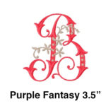 A red and white letter b with the words " purple fantasy 3. 5 ".